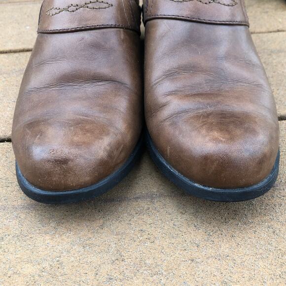 Ariat Slip On Sandal Western Paddock Leather size 7 B - Picture 5 of 11